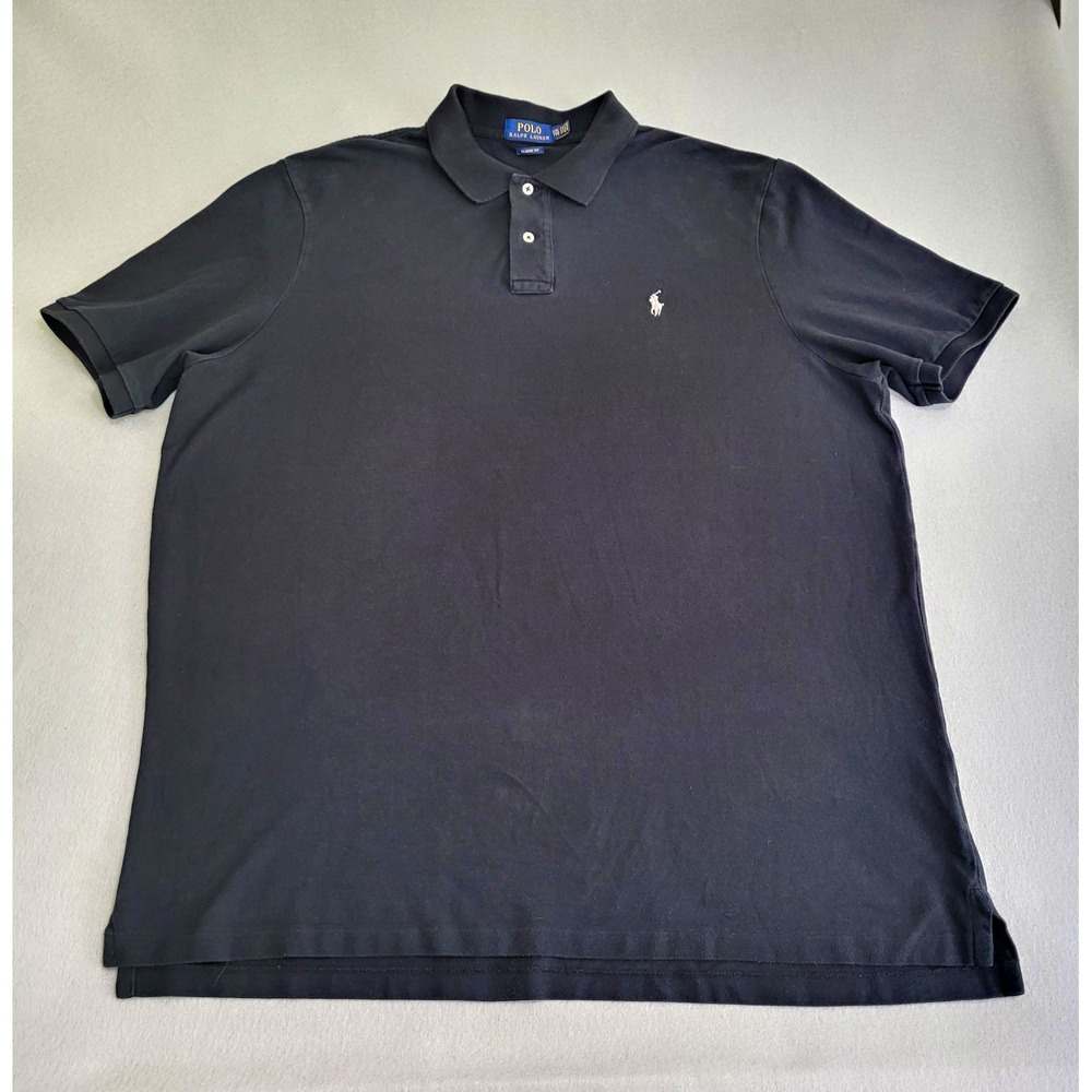 Polo Ralph Lauren Classic Fit Black Short Sleeve Polo Shirt Men's 2XL Big & Tall